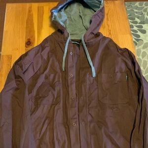 Mens button up Molokai Surf hooded l/s shirt